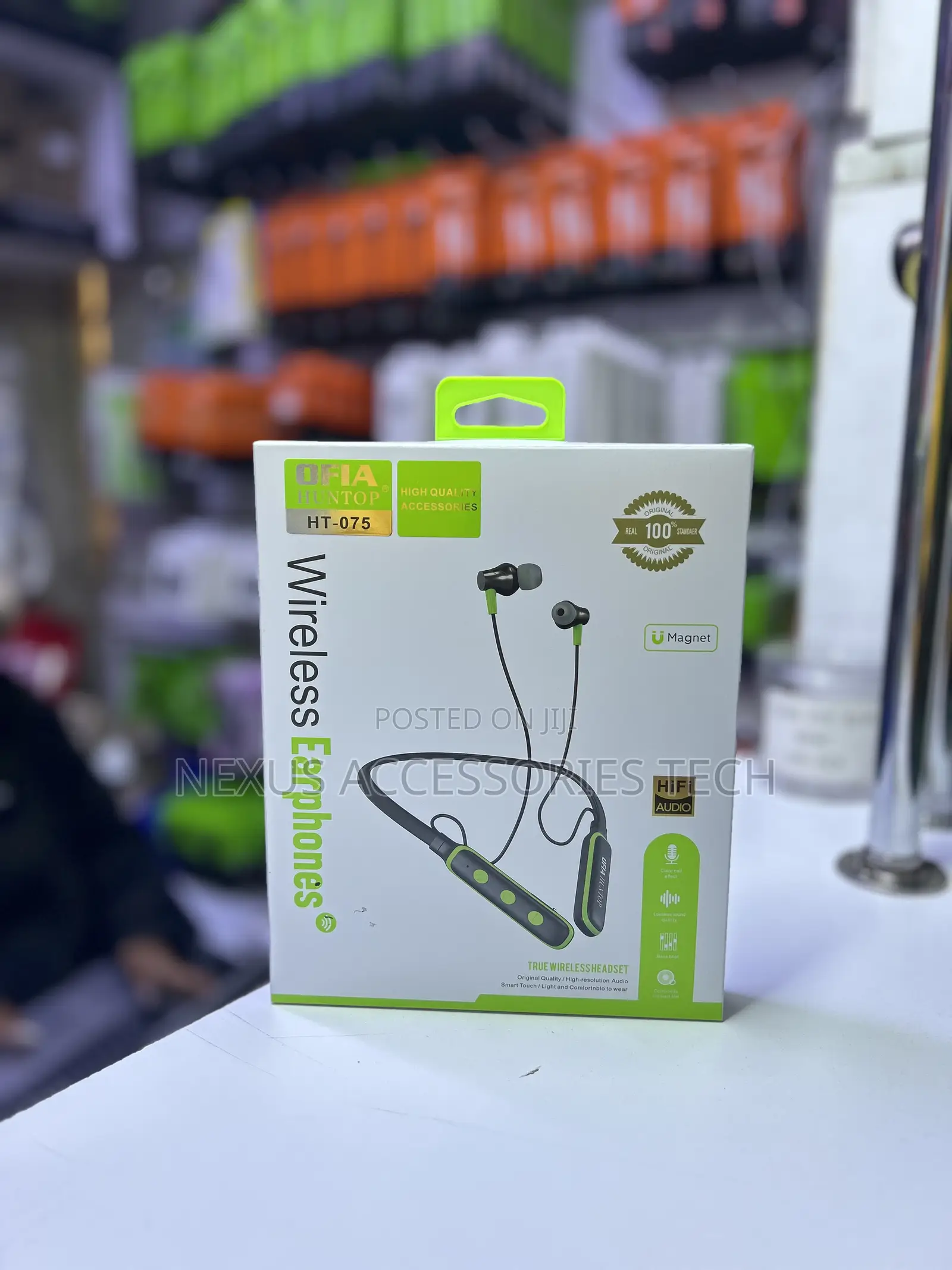 Ofia Huntop Ht-075 Wireless Bluetooth Neckband Earphones – Hifi Sound