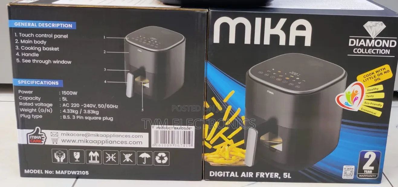 Mika Digital Air Fryer 5l