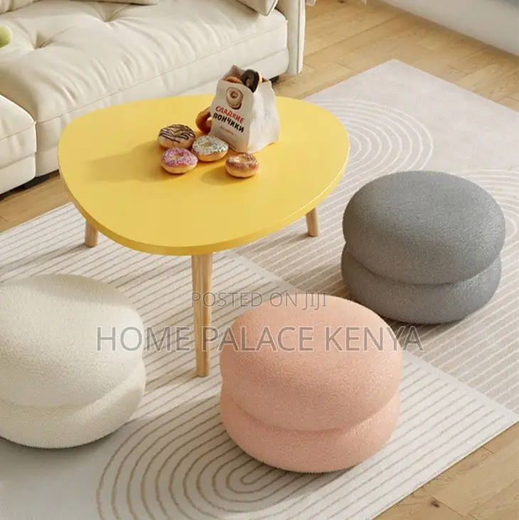 Ottoman Stool: Entrance Round Bench for Shoe Changing