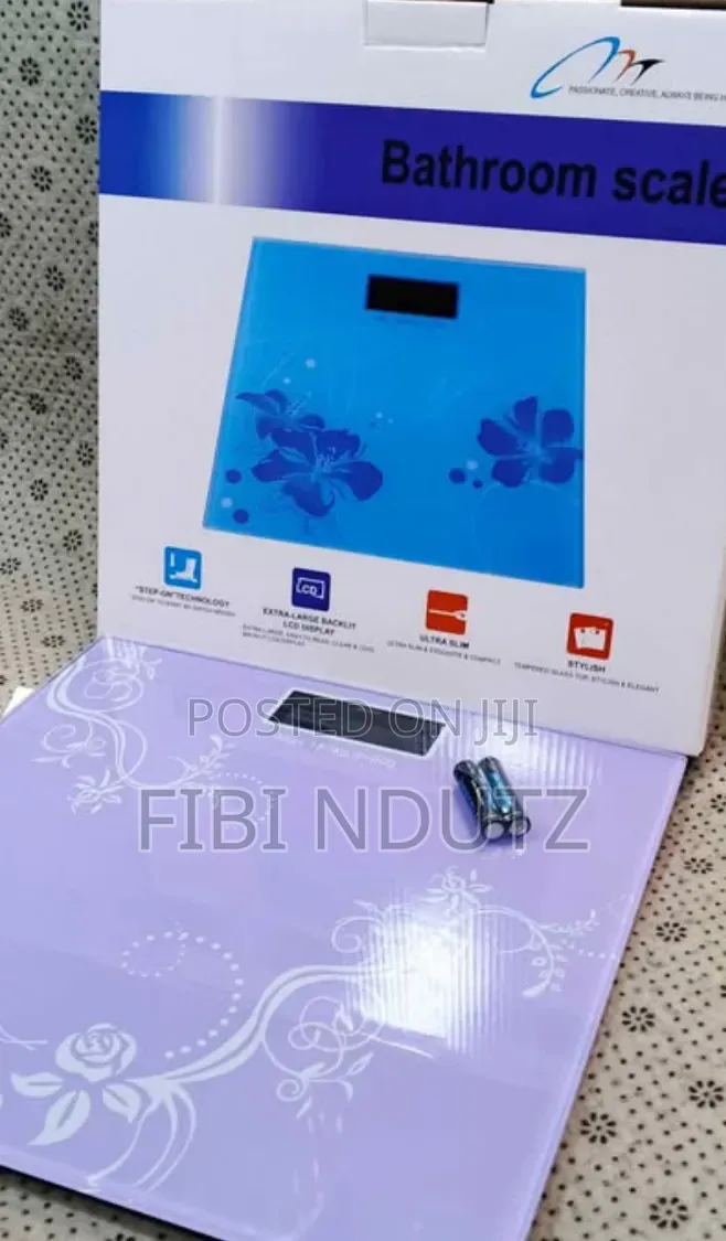New Glass Flowery Bathroom Scale Any Color/Bathroom Scale