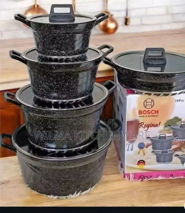 10-Piece Heavy-Duty Granite Non-Stick Cookware Set