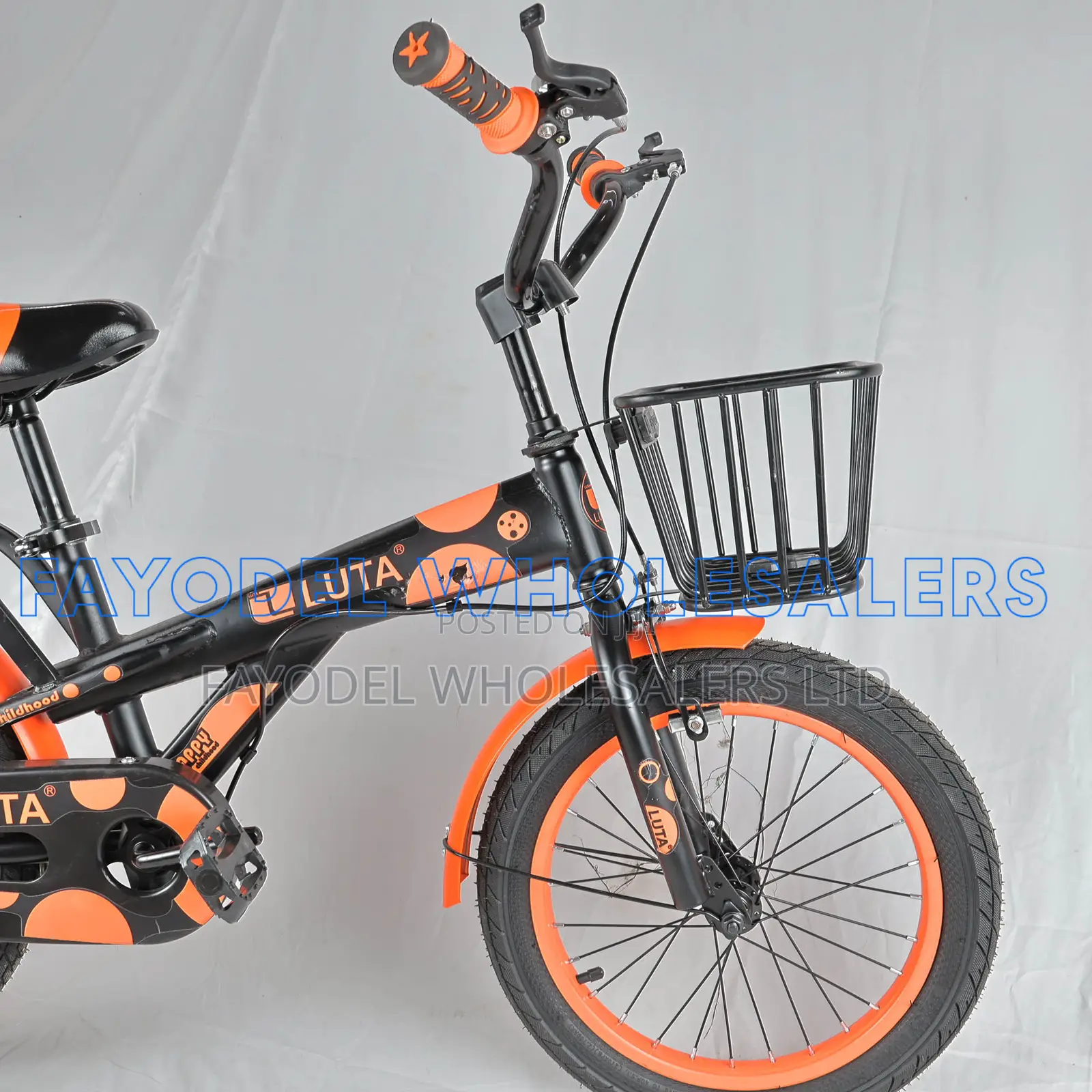 Black Orange Luta Kids Bike