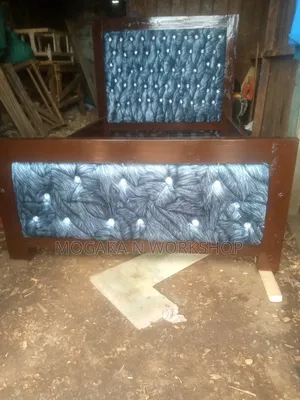 Grey Moquette Bed