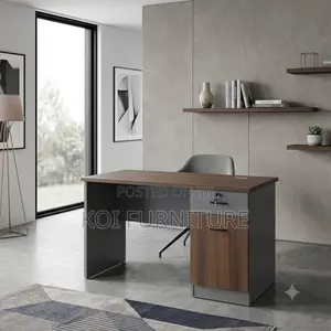 Office Desk; 1.2 Meters Home Office Brown Top Wooden Desks