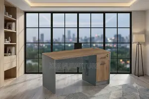 Office Desk; 1.2 Meters Home Office Brown Top Wooden Desks