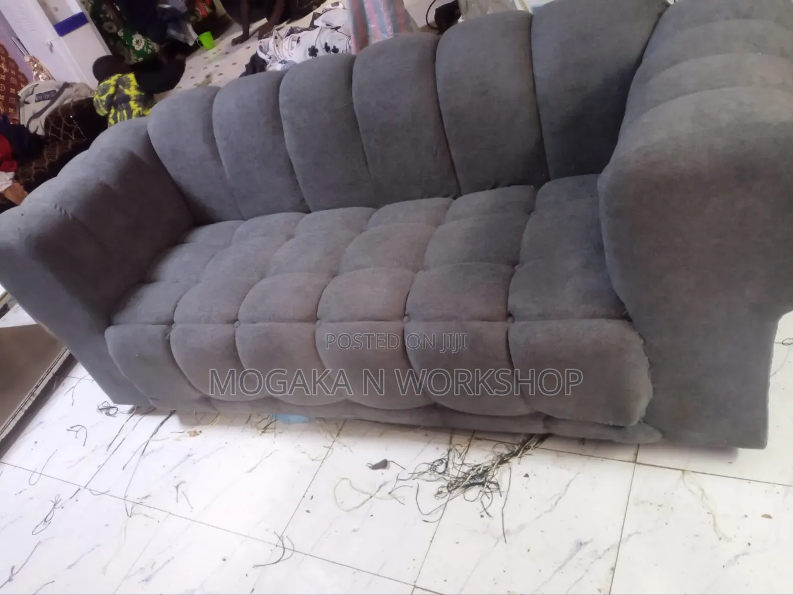 Grey Puffy Seat