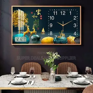 Minimalist From 100x50cm Rectangular Crystal Porcelain Wall Clock Art