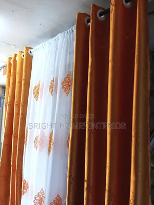 Best Quality Window Curtains Orange in Color