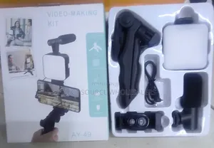 Ay-49u Professional Video Making Kit With Microphone Led Light