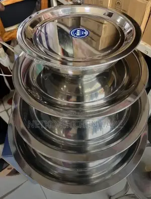 Stainless Steel Plates With Shallow Bowls