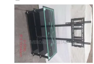 Executive Glass Tv Stand With Wall Bracket