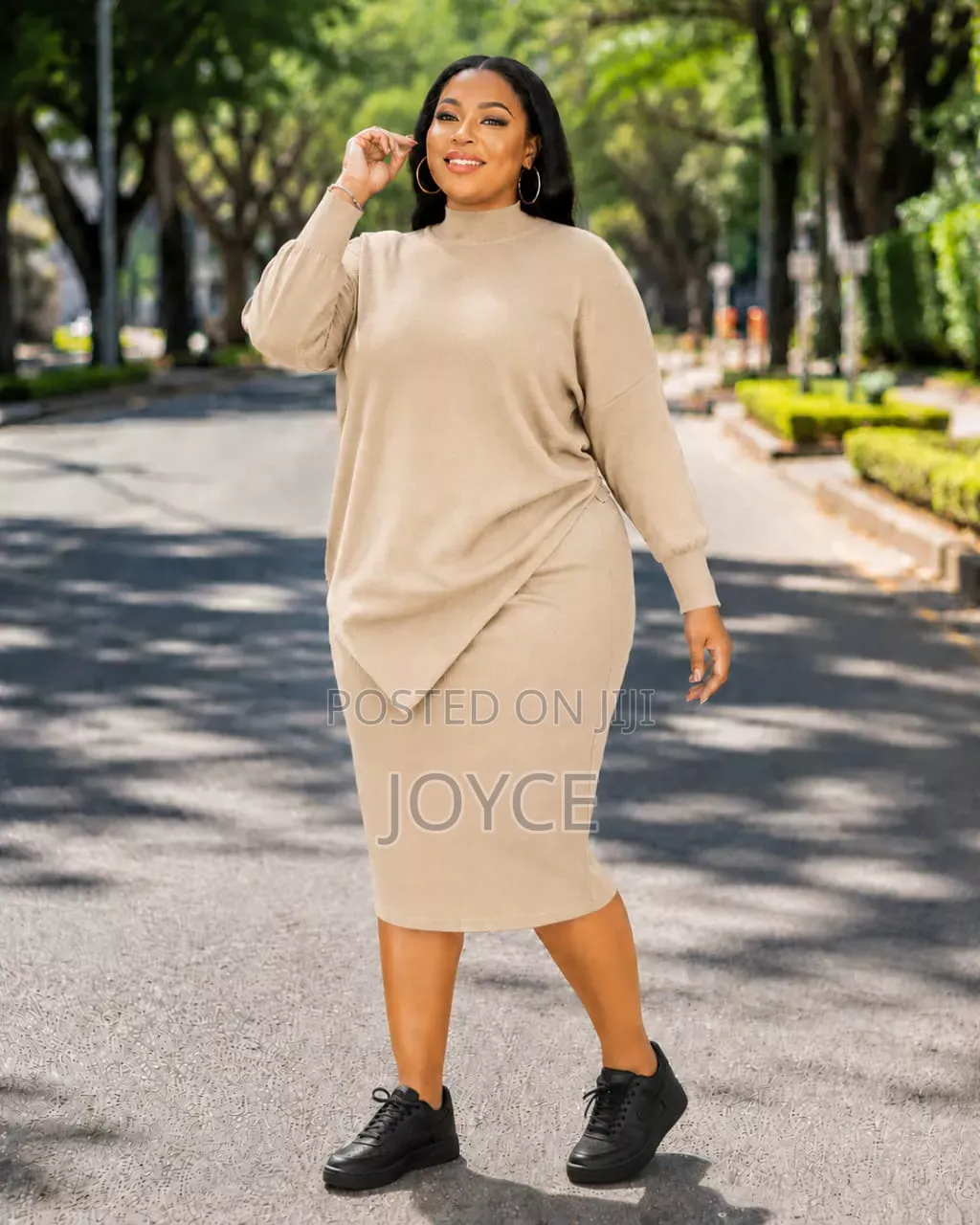 Free Size Skirt and Top Sweater Material