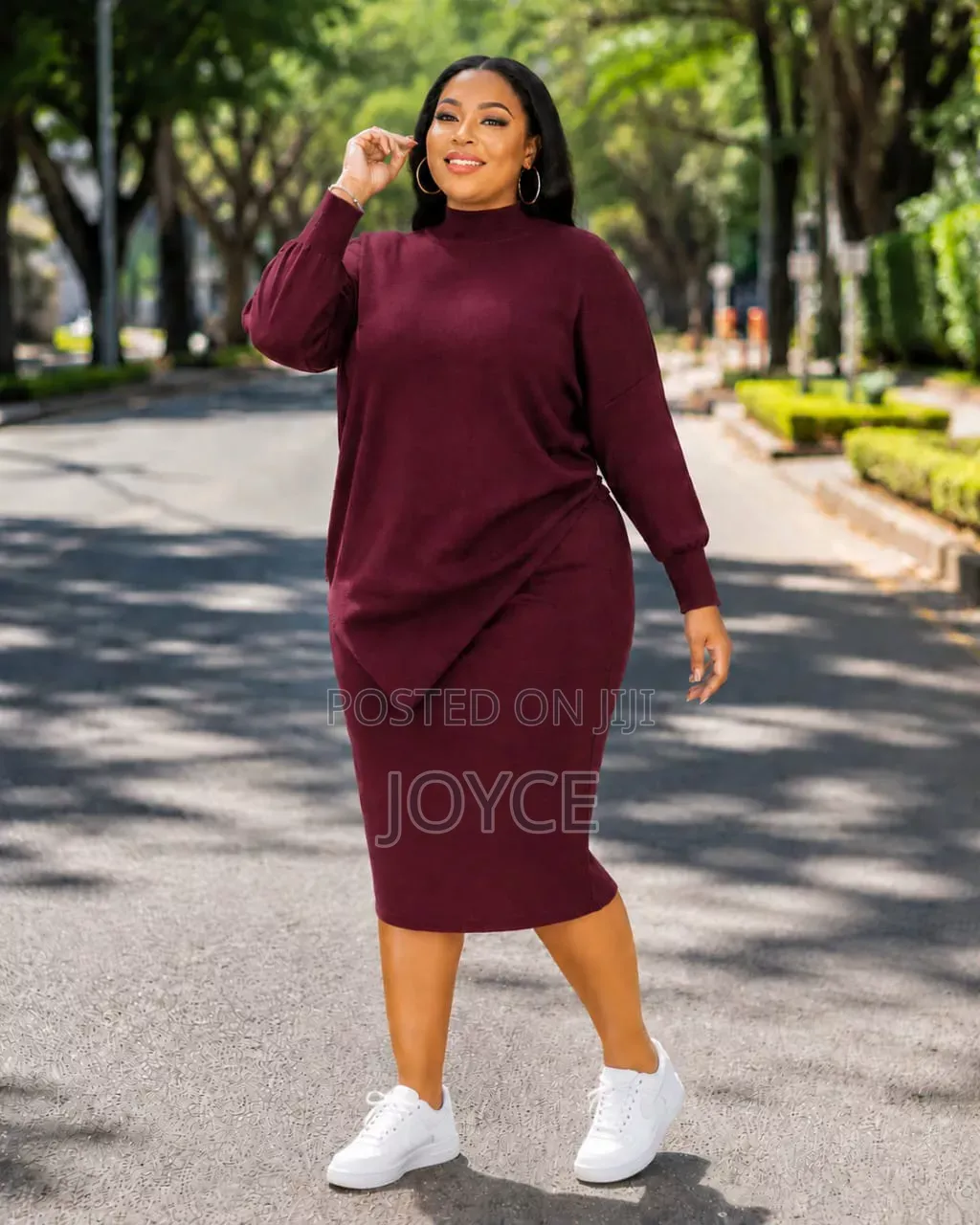 Free Size Skirt and Top Sweater Material
