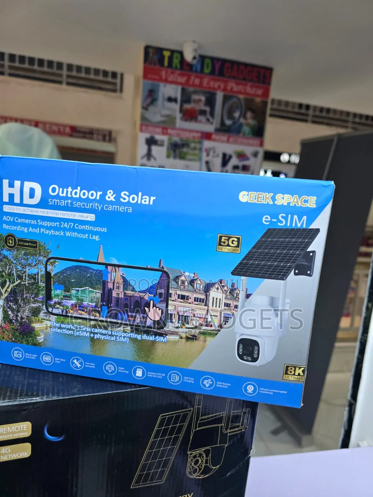Geek Space Solar CCTV Camera Ultra Hd Dual Sim