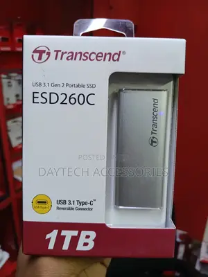 This Is a Transcend Esd260c Portable SSD With 1tb of Storage Capacity.
