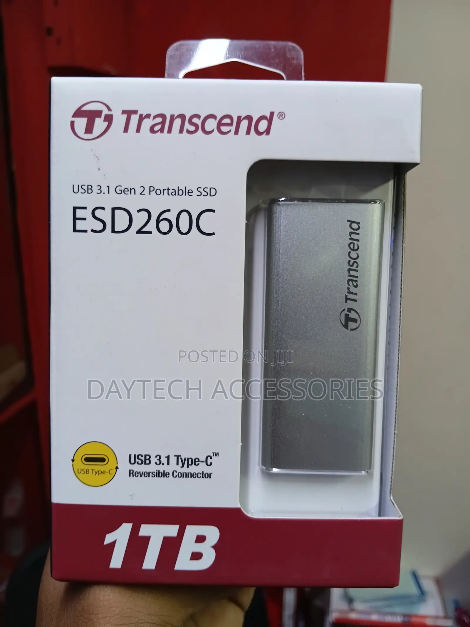This Is a Transcend Esd260c Portable SSD With 1tb of Storage Capacity.