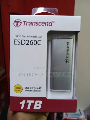 This Is a Transcend Esd260c Portable SSD With 1tb of Storage Capacity.