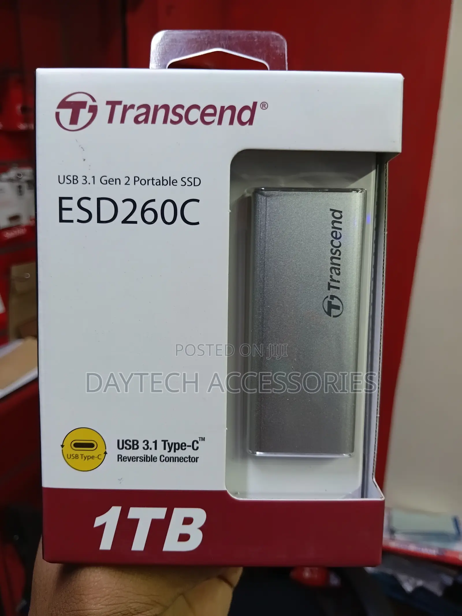 This Is a Transcend Esd260c Portable SSD With 1tb of Storage Capacity.