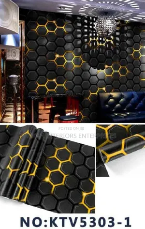 Black and Gold 3d Wallpapers for Studios ,Clubs,