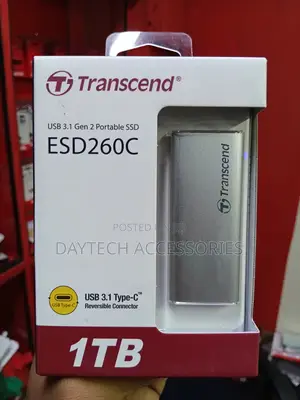 Transcend Esd260c 1tb Portable Ssd, Usb-C 3.1 Gen 2 10gbps,