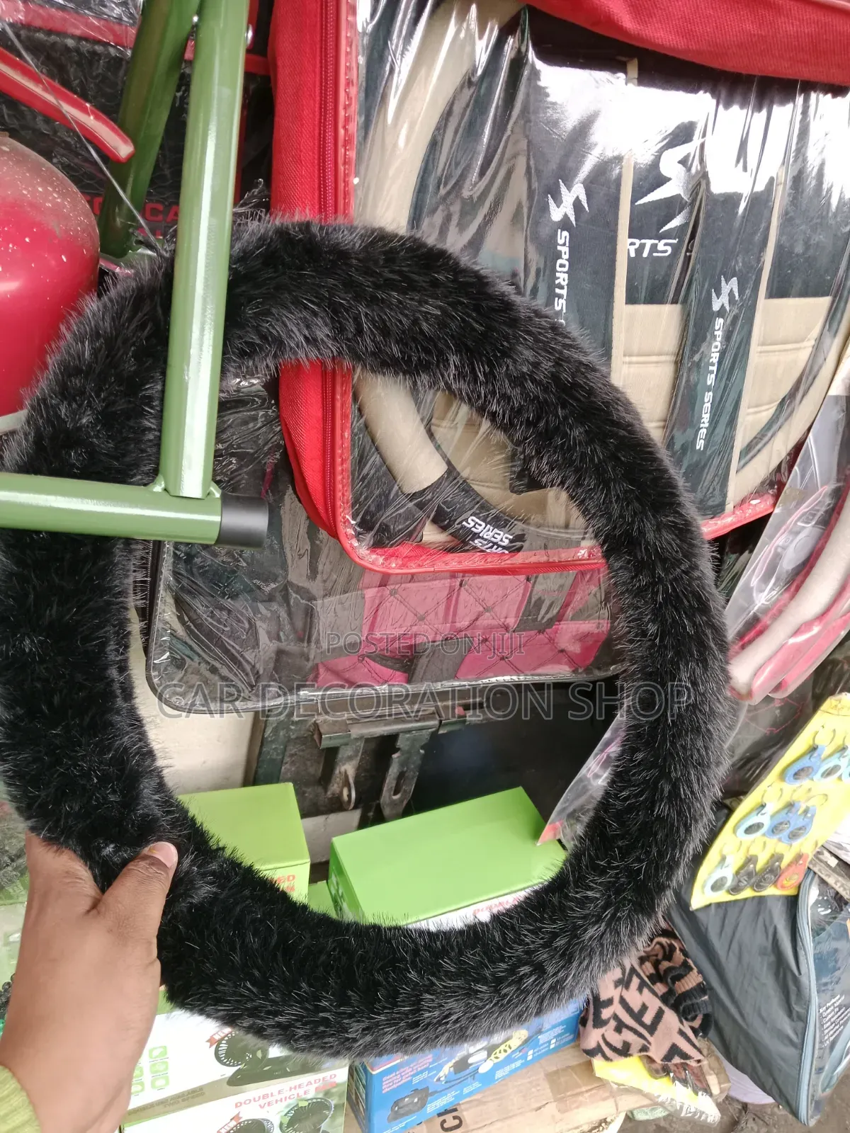 Soft Fur Universal Stretch On Fit For Standard Steering Cover For Grip