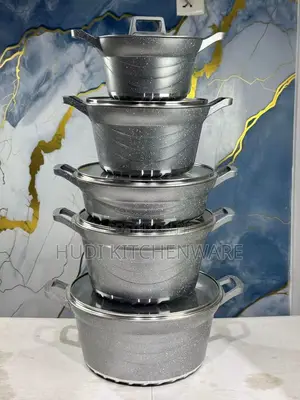 10-Piece Wave-Patterned Granite Cookware Set