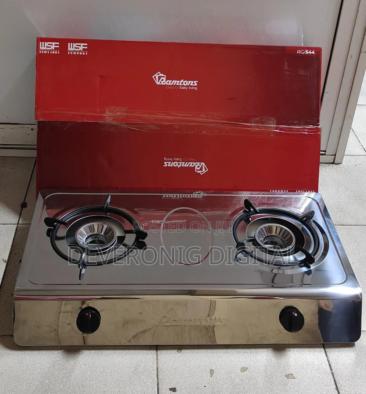 Ramtons Rg/544 Double Burner Gas Cooker