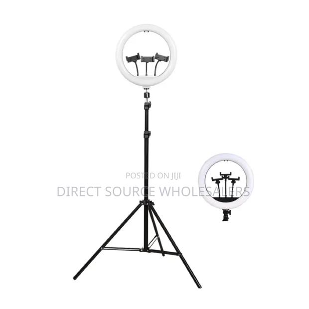 Professional Selfie Ring Light 18" With Adjustable Tripod - main view