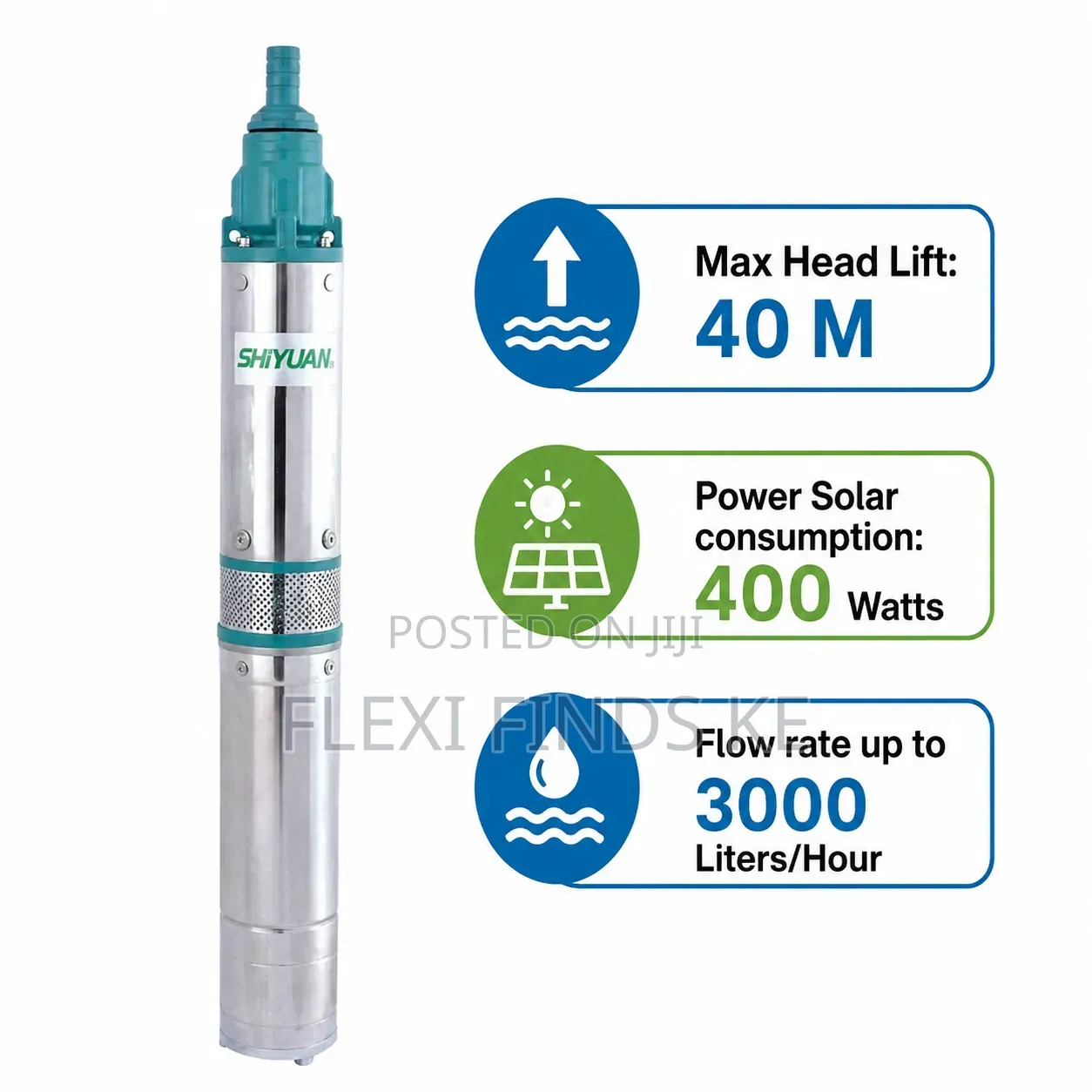 Shiyuan Solar Dc Submersible Waterpump 40m