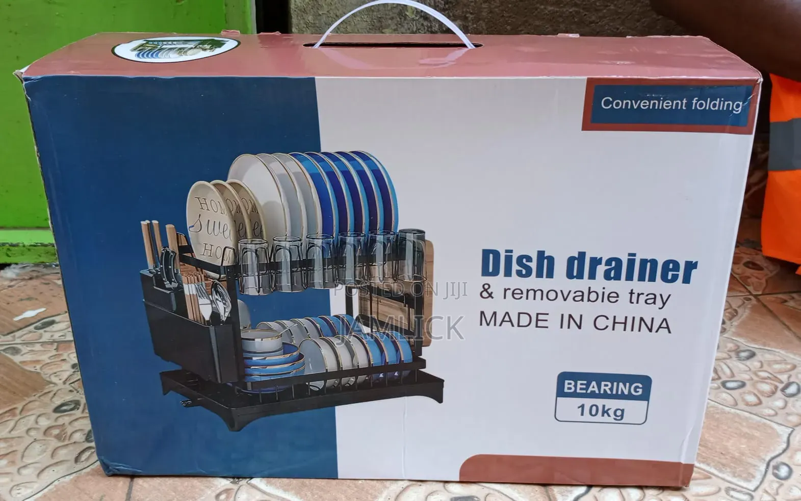 Carbon Steel Dish Rack With Cutlery Holder Chopping Board Rack - Vc