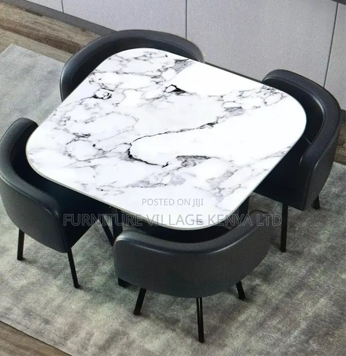 Modern 4-Seater Office Dining Set
