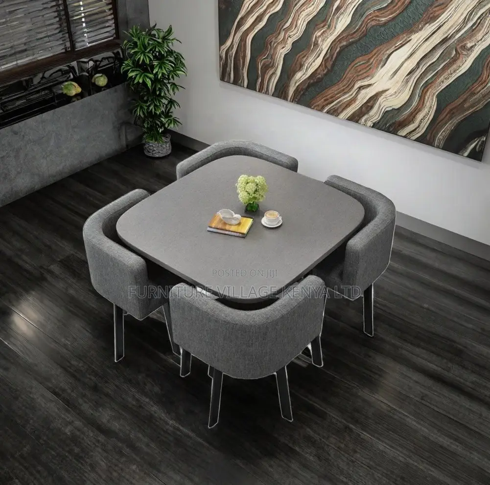 Modern 4-Seater Office Dining Set