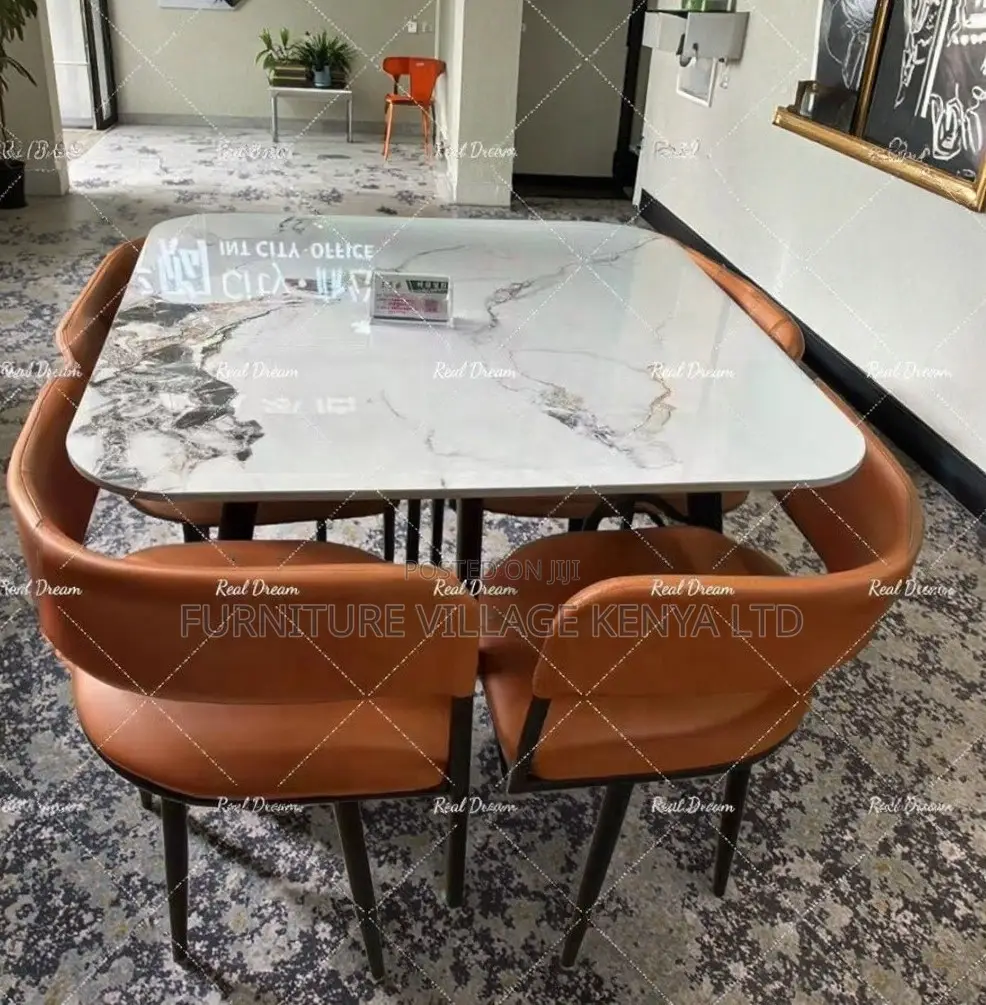 Modern 4-Seater Office Dining Set