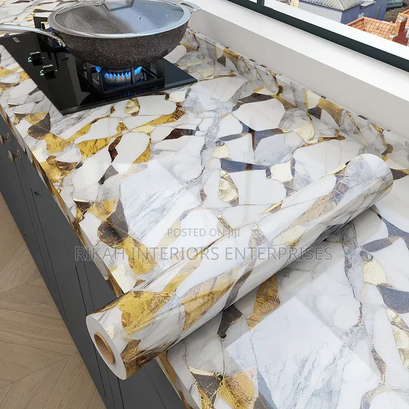 Kitchen Counter Tops Waterproof,Heat Resistant Peel and Stick Contact