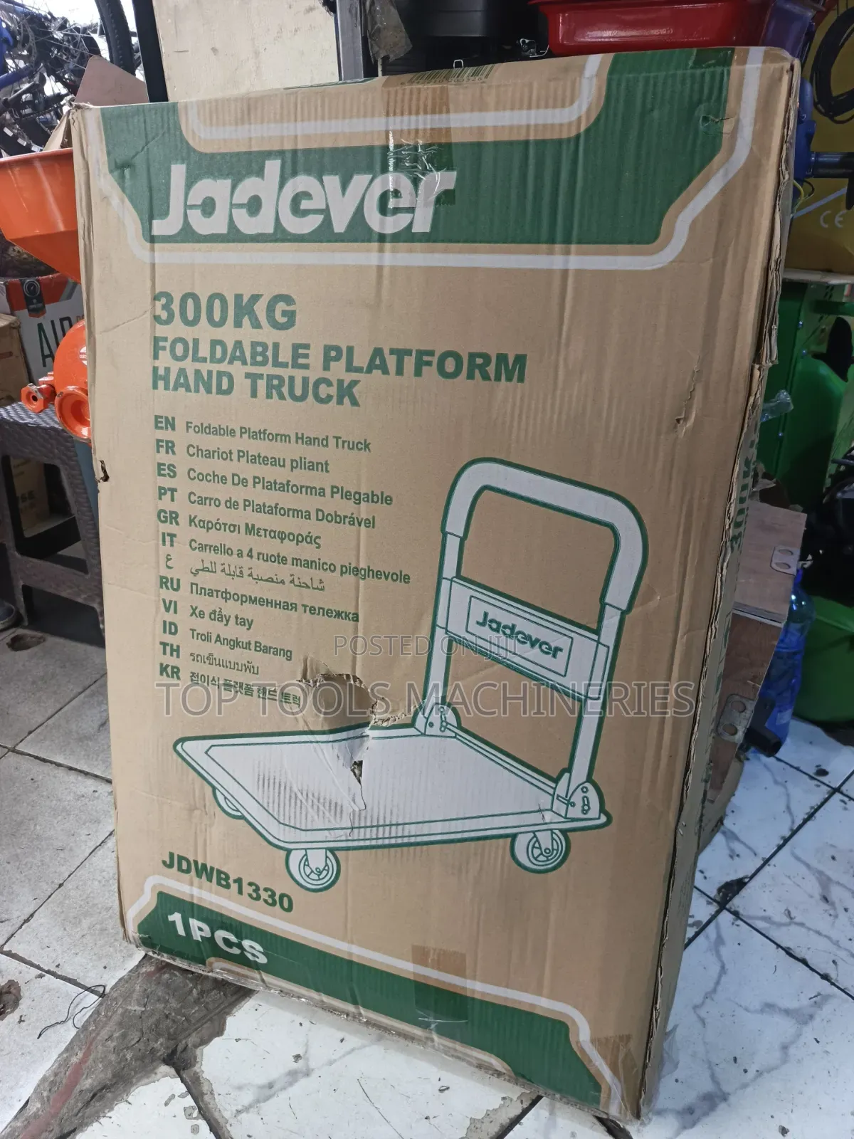 Jadever Foldable Platform Hand Truck/Trolley 300kg