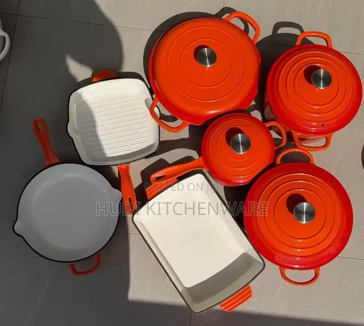 11-Piece Enamel Cast Iron Cookware Casserole Set