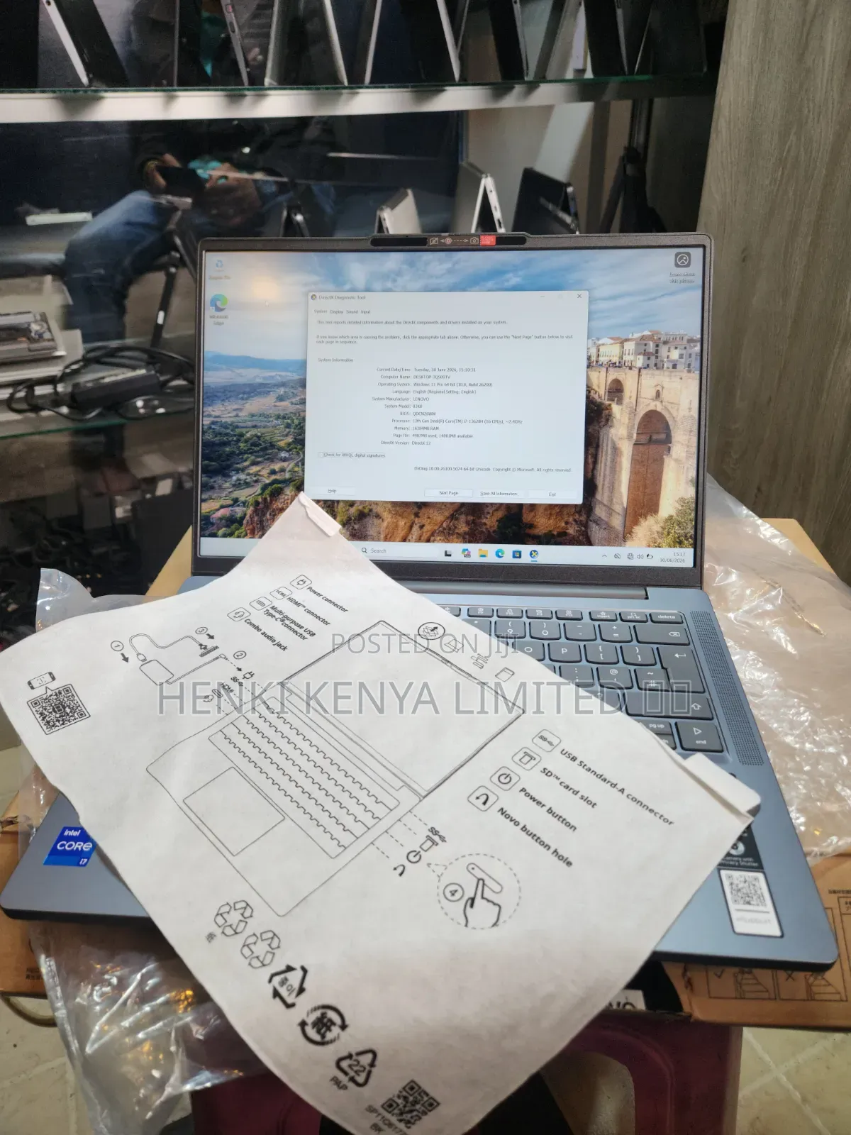 New Laptop Lenovo Ideapad 3-14IIL05 16GB Intel Core i7 SSD 512GB