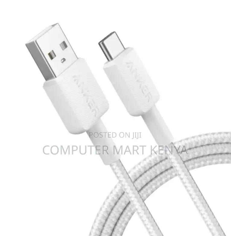 Anker 322 Usb-a to Usb-C Cable (3ft Braided) White