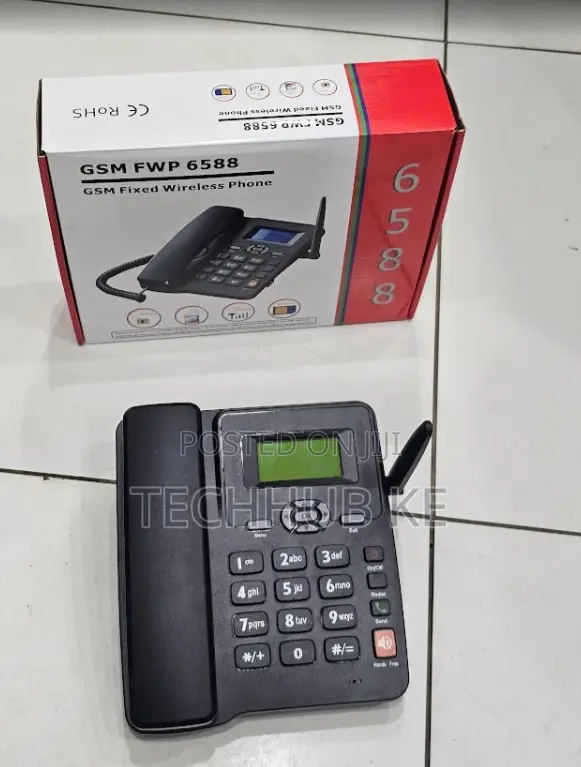 GSM 6588 Fixed Wireless Landline Phone With Sim Card Support