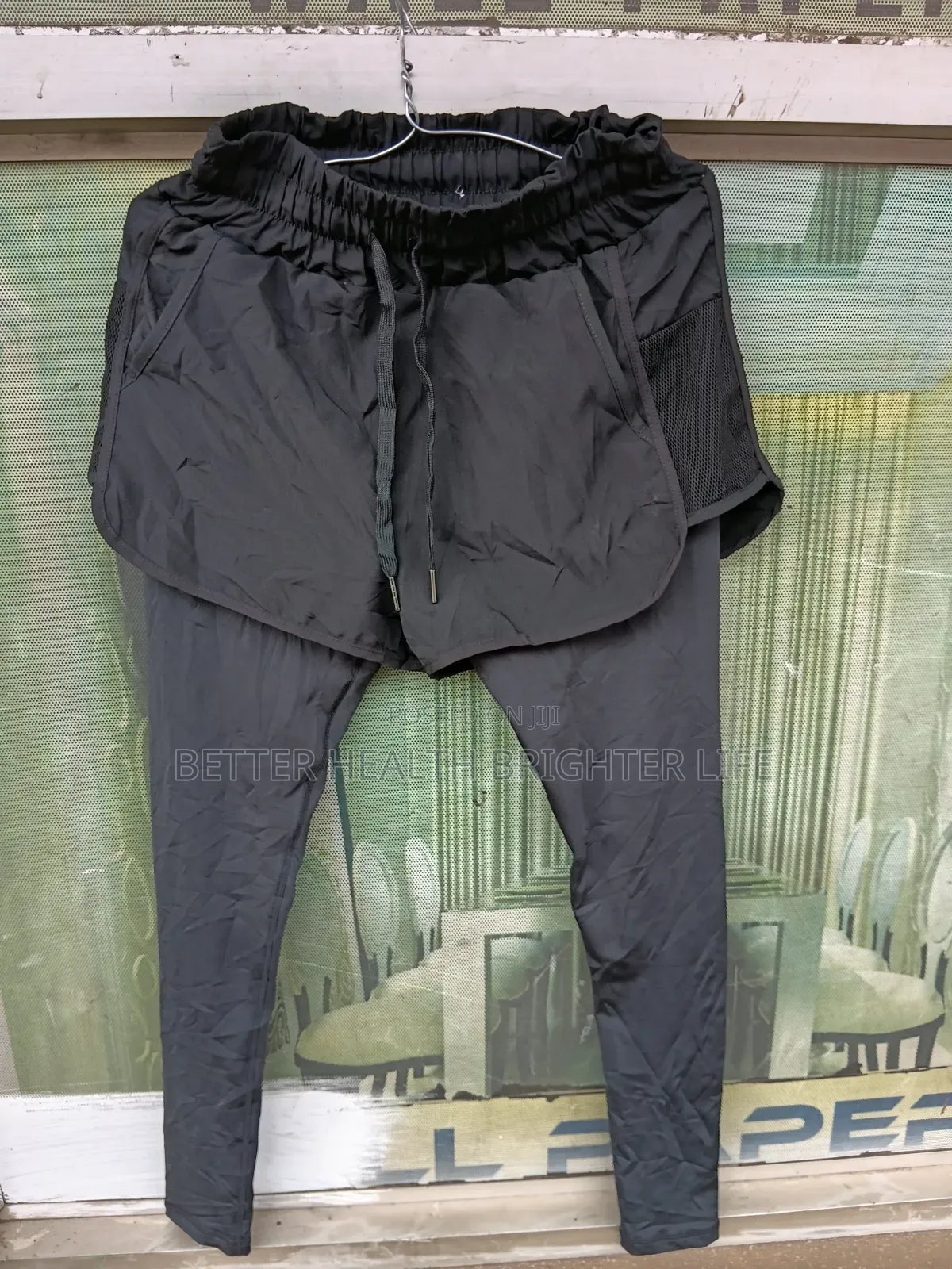 2_in1 Training Shorts With(Built-in Compression Leggings)