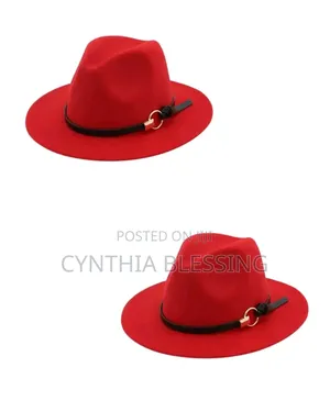 Fedora Hat_ Red