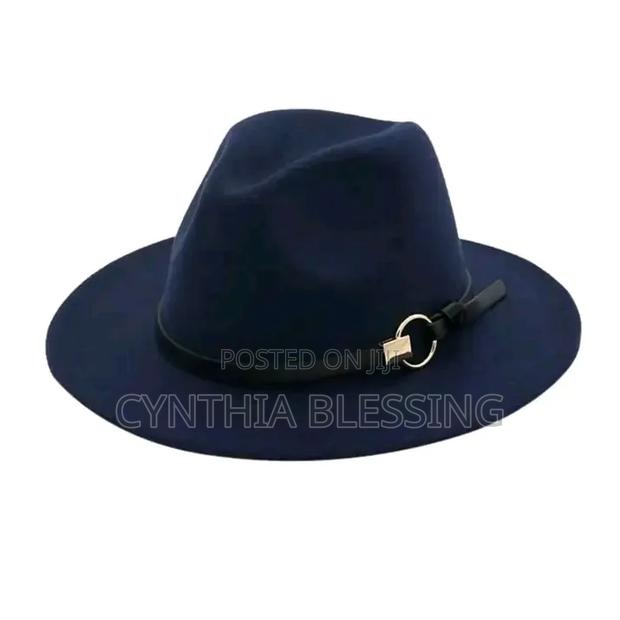 Fashion Fedora Hat_navy Blue