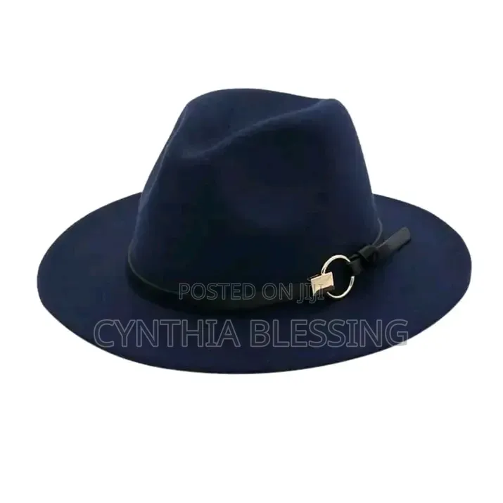 Fashion Fedora Hat_navy Blue