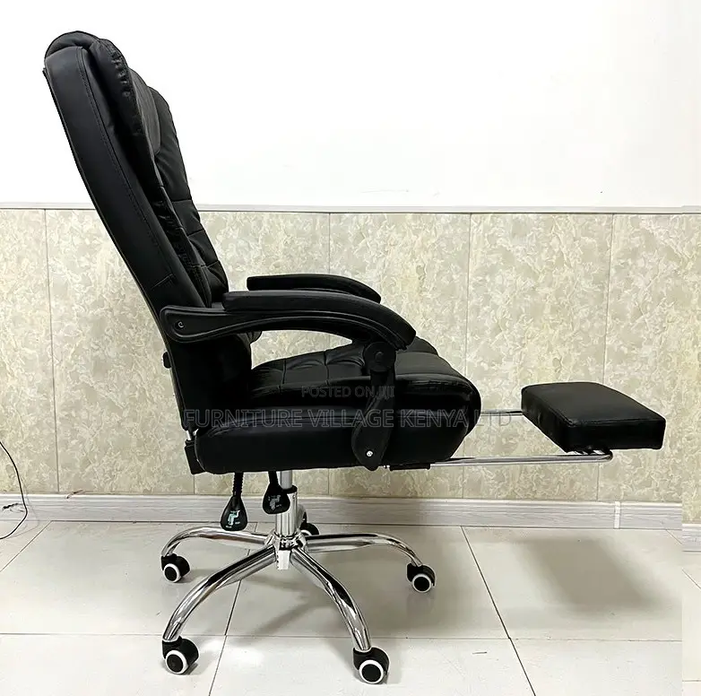 Full Leather Office Seat With Footrest