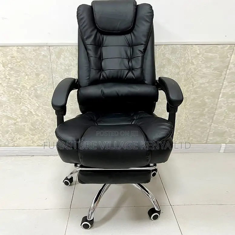 Full Leather Office Seat With Footrest