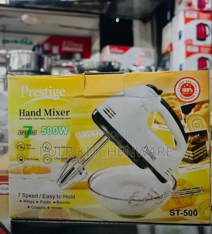 7 Speed Prestige Hand Mixer That Whips, Folds,Blends,Cream and Mix.