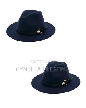 Fashion Fedora Hat_navy Blue