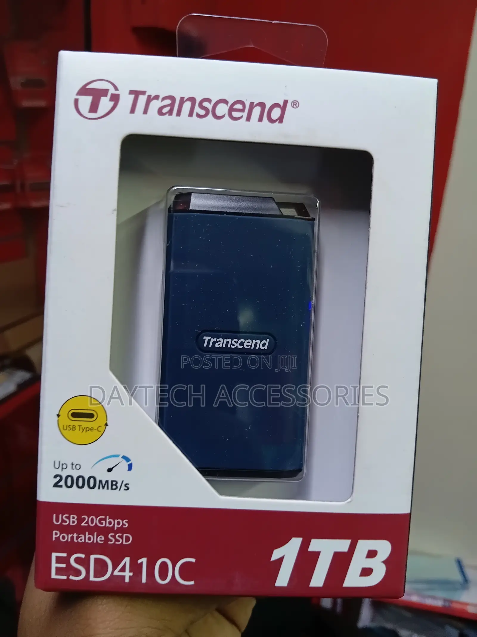 Transcend Esd410c Portable Ssd With 1tb Of Storage Capacity.