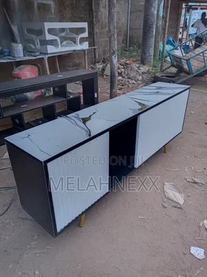 Marble Top Black Tv Stand
