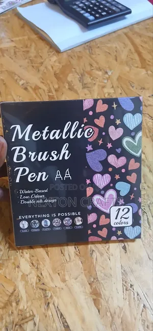 Metallic Brush Pen 12 PCS